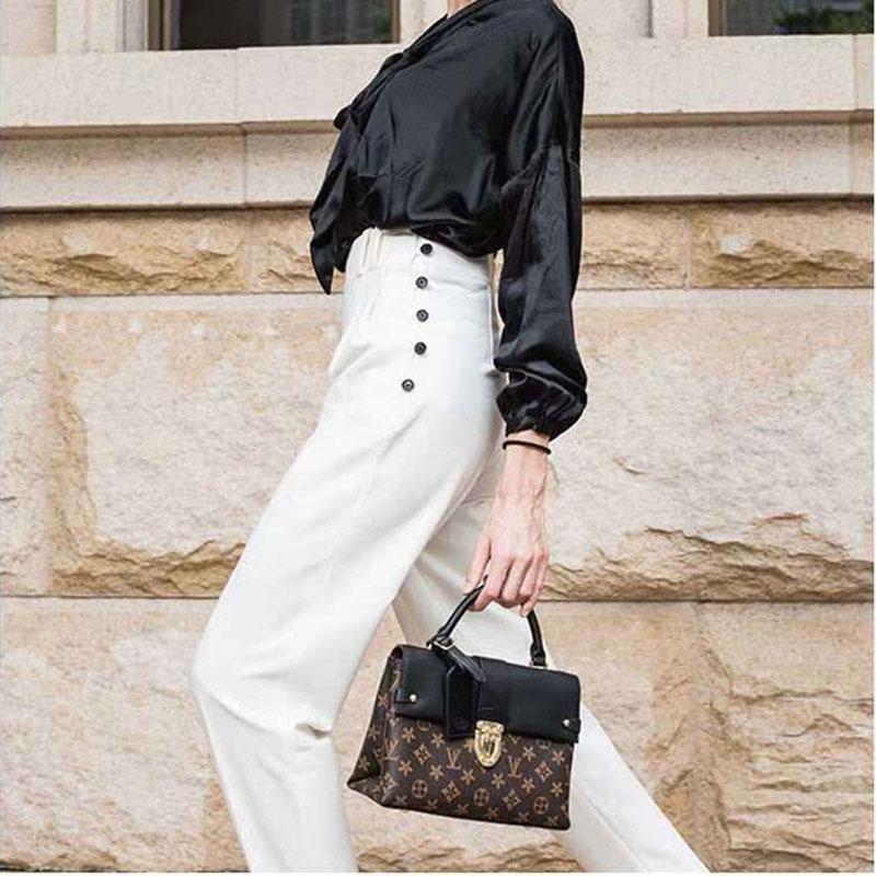 

25x19x10cm Top Quality designer bag Womens Bag Flap handbag Limited Style Chain Genuine Leather Shoulder Diagonal Crossbody bags M43125 Flip handbags Bags, Black