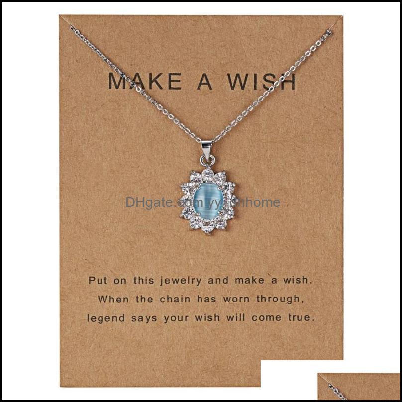 

Pendant Necklaces Pendants Jewelry Scolor Cardboard Series Necklace Sier Color Chain On The Neck For W Dhkro