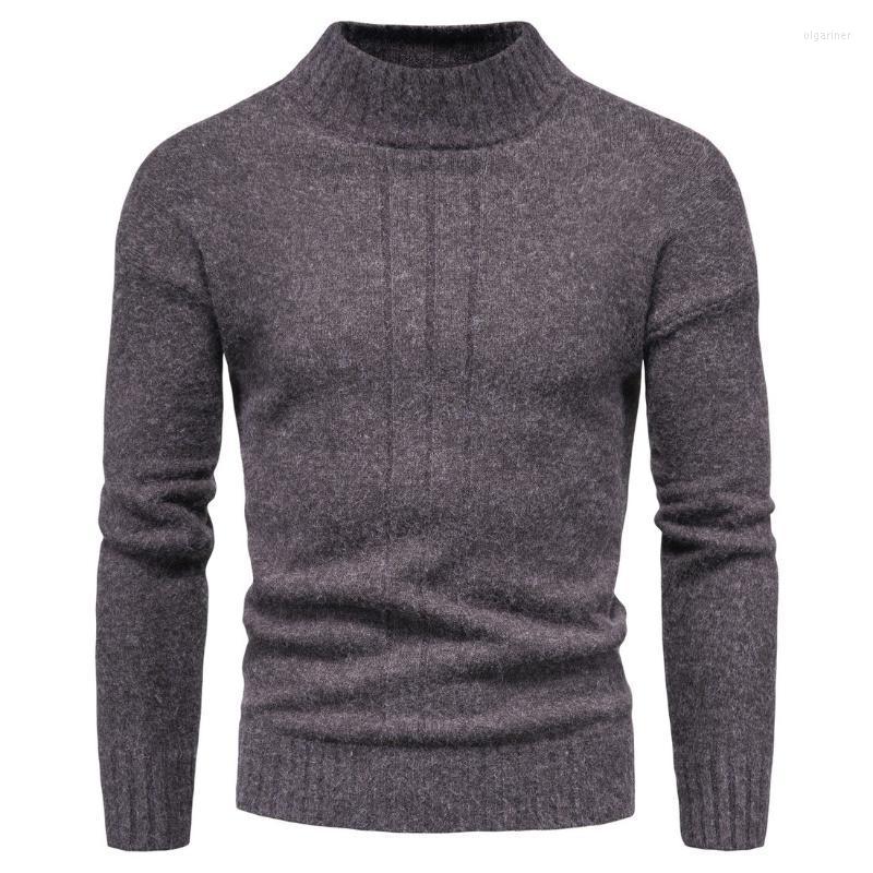 

Men's Sweaters Tilorraine 2022 Autumn Men's Sweater Half High Neck Casual Long Sleeve Bottomed Shirt Knit Pullover ClothingMen's Olga22, Black