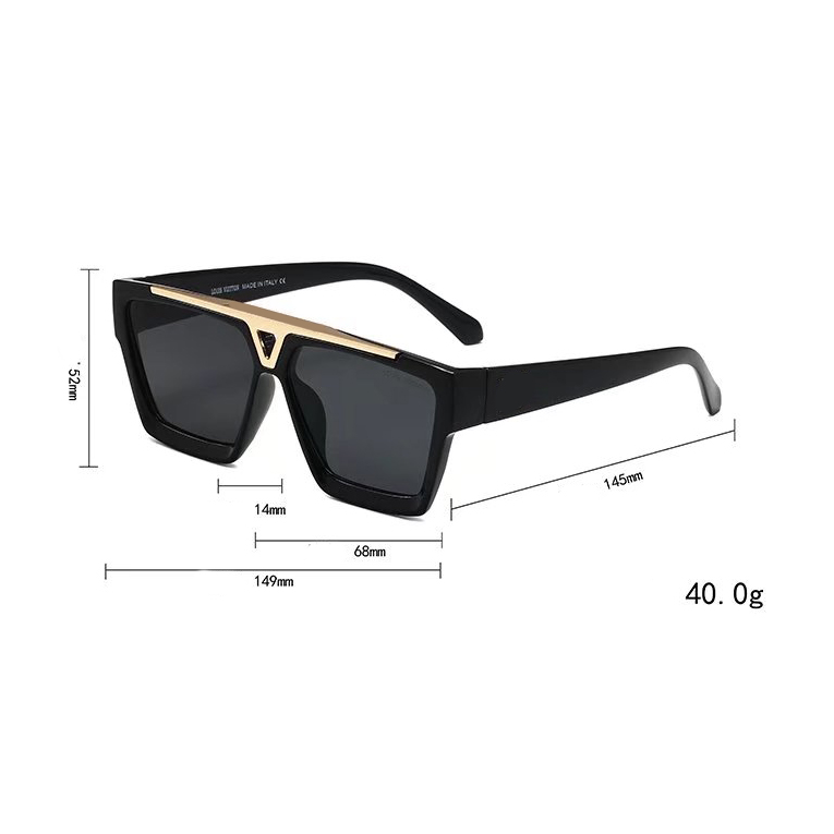 2022 Lunettes de soleil designer de haute qualité hommes femmes verres de soleil classiques aviateur Modèle Lenses de pont double pont conception