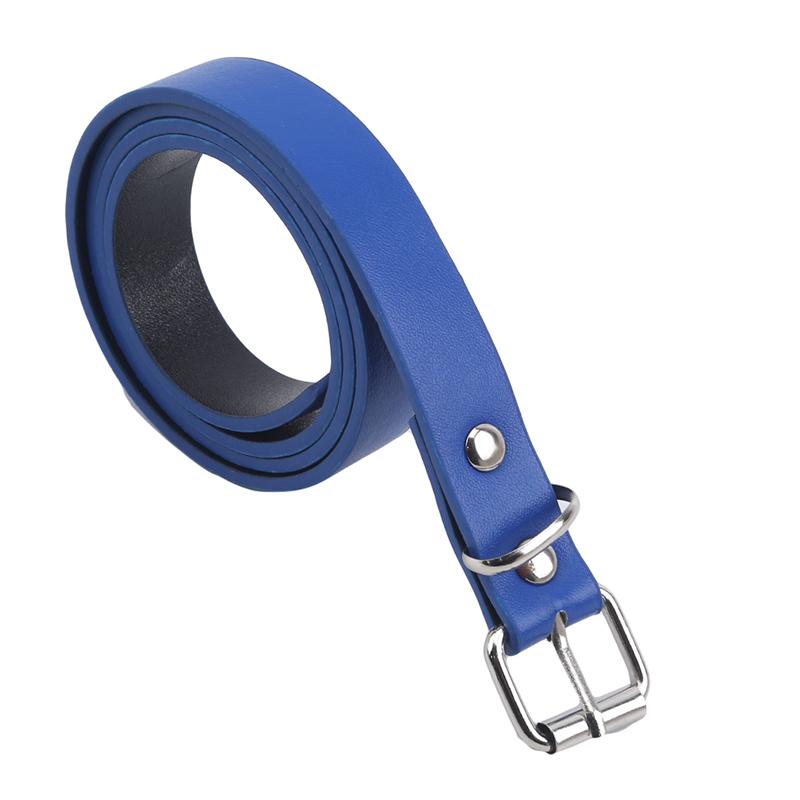 

Belts Spring Children Girls Retro Pu Microfiber Leather Boys Solid Color Belt Casual Washed, Red