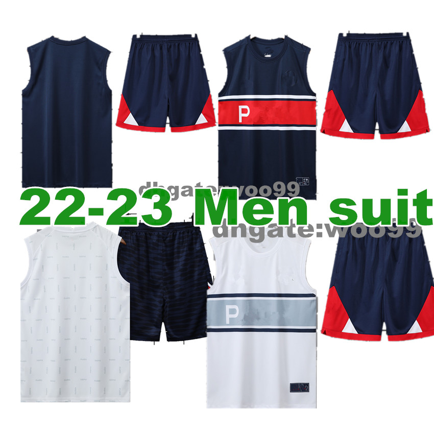 

2022 MBAPPE HAKIMI soccer jersey SERGIO RAMOS 22 23 Maillots de football 2023 MARQUINHOS VERRATTI pSGS men Vest suit uniforms maillot foot