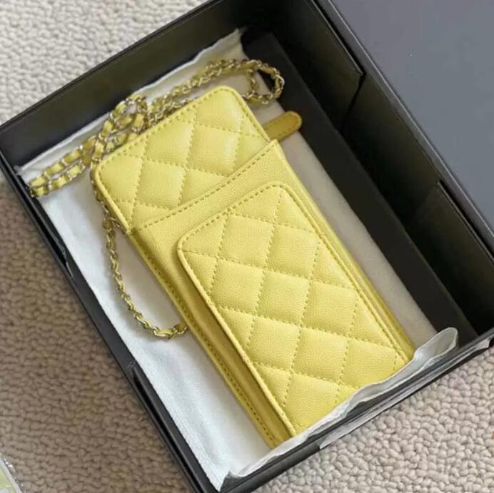 

SW Women Mini Small Telfars Bag Yellow Black Genuine Leather Flap Bag Quilted Gold-Tone Metal Chain French Designer Bags Wallets Cardholder Coin Purse For Womens 10cm, Extra freight