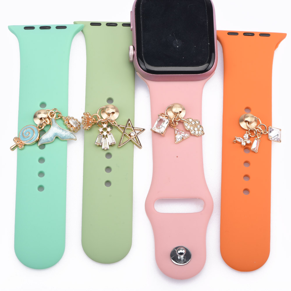

Custom Hard Enamel Band Charms For Apple Watch Band Charms