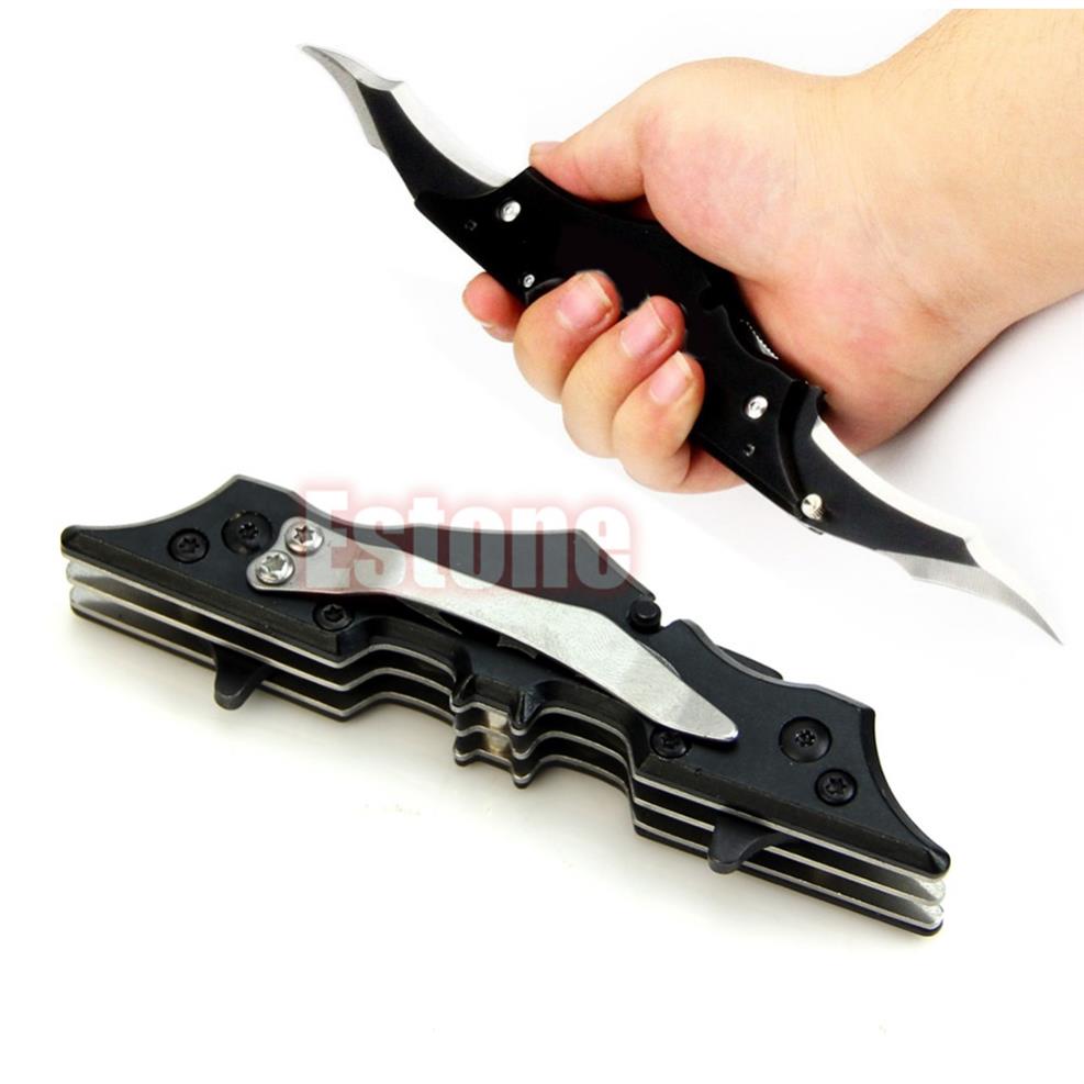 

Outdoor survival Black/Red Outdoor Batman Two Dual Bladed Folding Knife Tool The Dark Knight280j