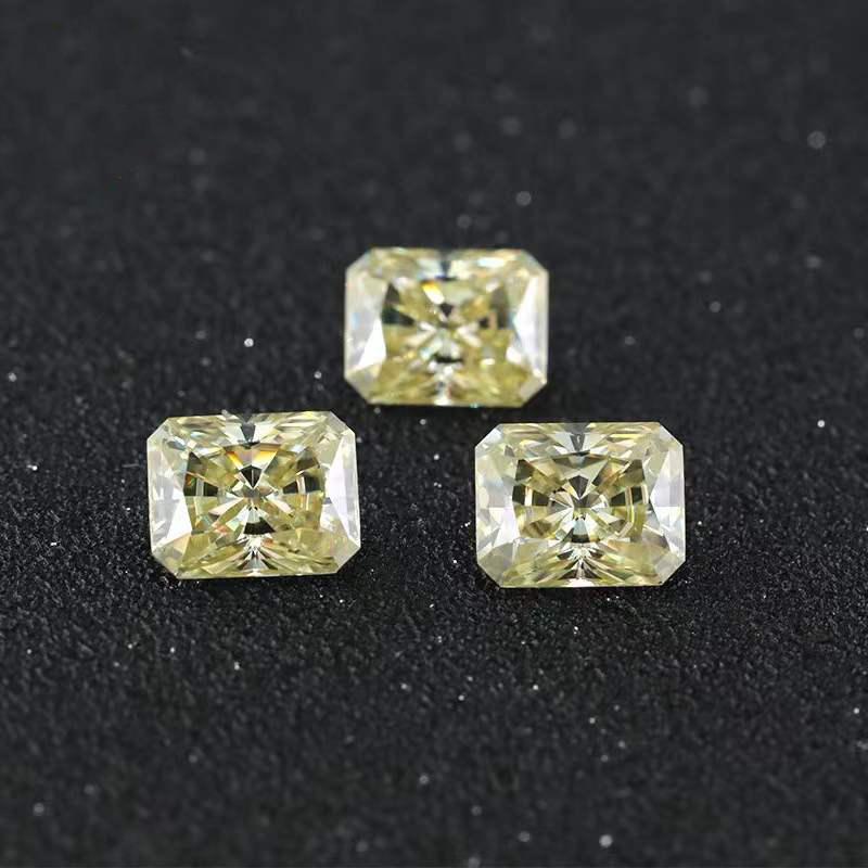 

Other Geometric Gold Yellow Color VVS1 Radiant Cut Moissanite Loose Stone Pass Diamond With GRA Lab Gemstone For Diy JewelryOther OtherOther