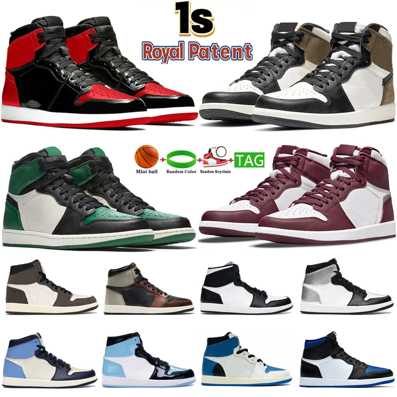 

OG Men Women Basketball Shoes Mens Sneakers Marina Blue Bred Patent Bordeaux Hyper Royal Seafoam Pollen Dark Mocha Banned Sports Sneaker Trainers 36-46, Sku_item#46