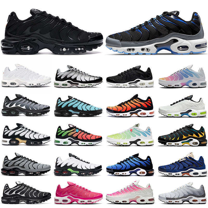 Sport run sneaker 2022 tn plus hommes femmes chaussures de course triple noir blanc royal vert accents métallique argenté rose prim universitaire