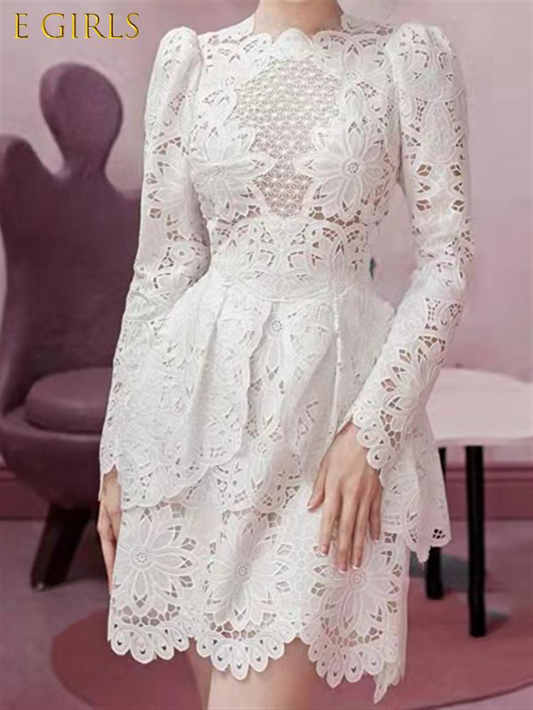 

Casual Dresses Fall 2022 For Women Elegant Clothing Solid Embroidery Lace Birthday Party Vestido Feminino High Waist Woman DressCasual, Camel