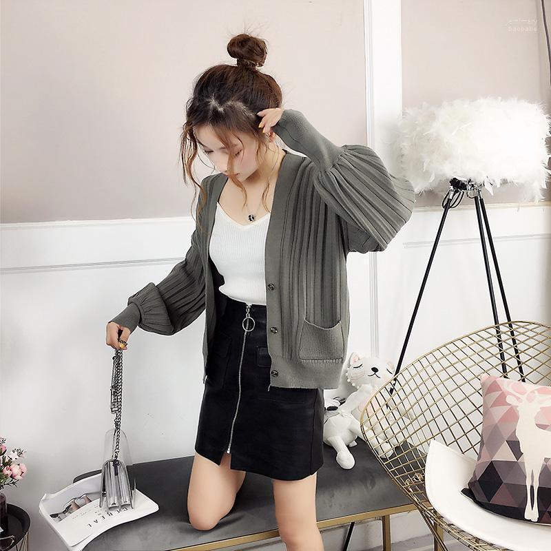 

Women's Sweaters Lazy Sweater Cardigan Female Autumn 2022 Korean Version Loose Student Lash Small Fresh Jacket Jemi22, See chart
