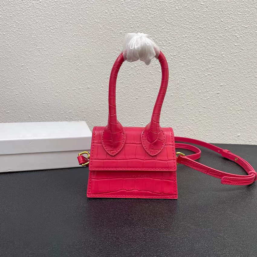 

5A+ top quality 17cm mini tote bags Crocodile leather crossbody designer bag ins chic jacque le chiquito women bags with box fashion purse handbag noeud hand coin flap, Yellow