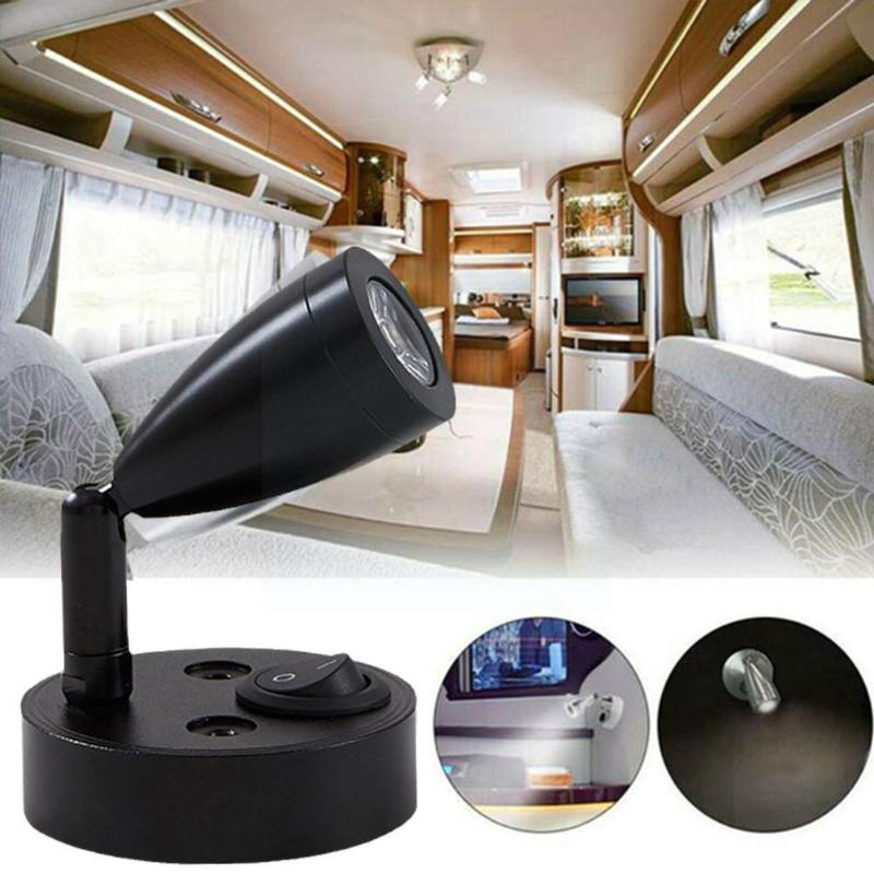 

Parts Caravan Accessories Rv Wall Lamp Dc12v 3w 6000k Cold Interior Drop Led White Reading Light Spot K8d0