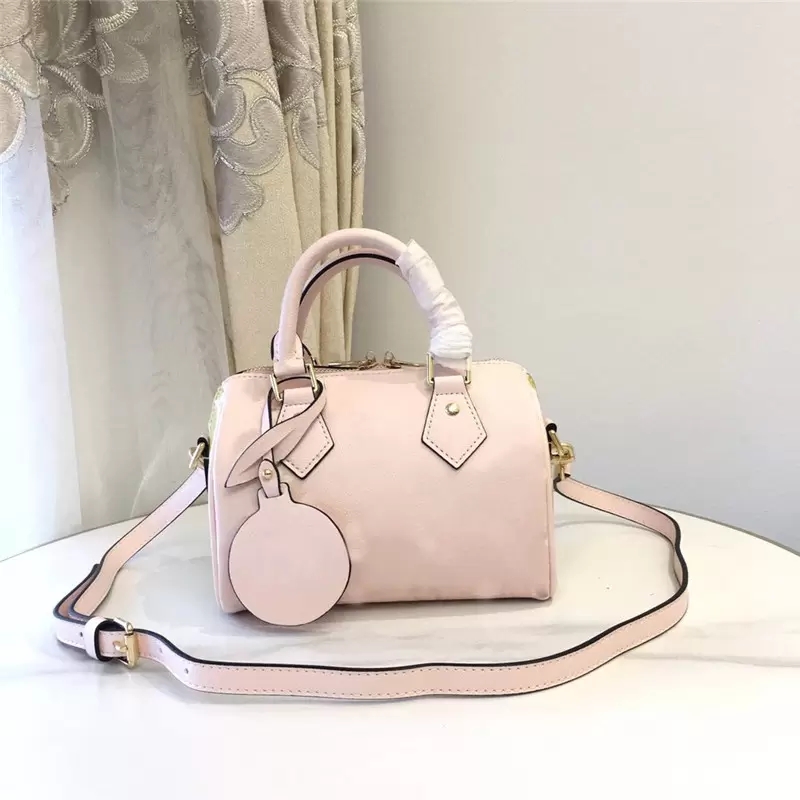 

Designer Luxury luis totes SPEEDY Bandolier 20 2way M46118 Hand Bag leather Khaki Beige women bags, Don't pay it