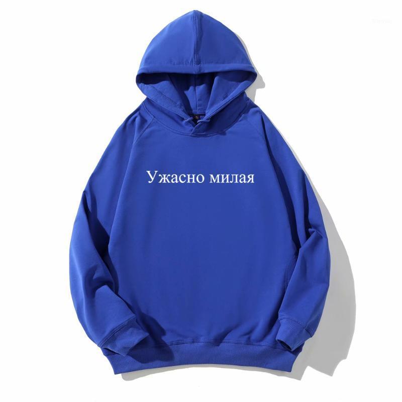 

Women's Hoodies & Sweatshirts Russian Inscriptions Letter Printed Oversized Autumn Black Tops Gothic Streetwear Fashion Simple Woman Sweatsh, Blue