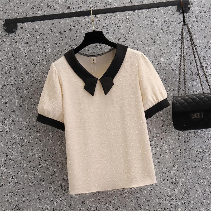 

Women's Plus Size T-Shirt Big Summer Woman Loose Short Sleeve Solid Slim Tshirts Female Fat MM Women Clothing Large Sweet TopsWomen's Jasp22, Apricot