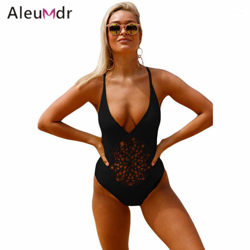 

Wholesale- Aleumdr Summer 2022 Women Bikini Swimwear Black/White Crochet Front Bathing Suit Bodysuit LC410196 Maillot De Bain Une Piece, Pink