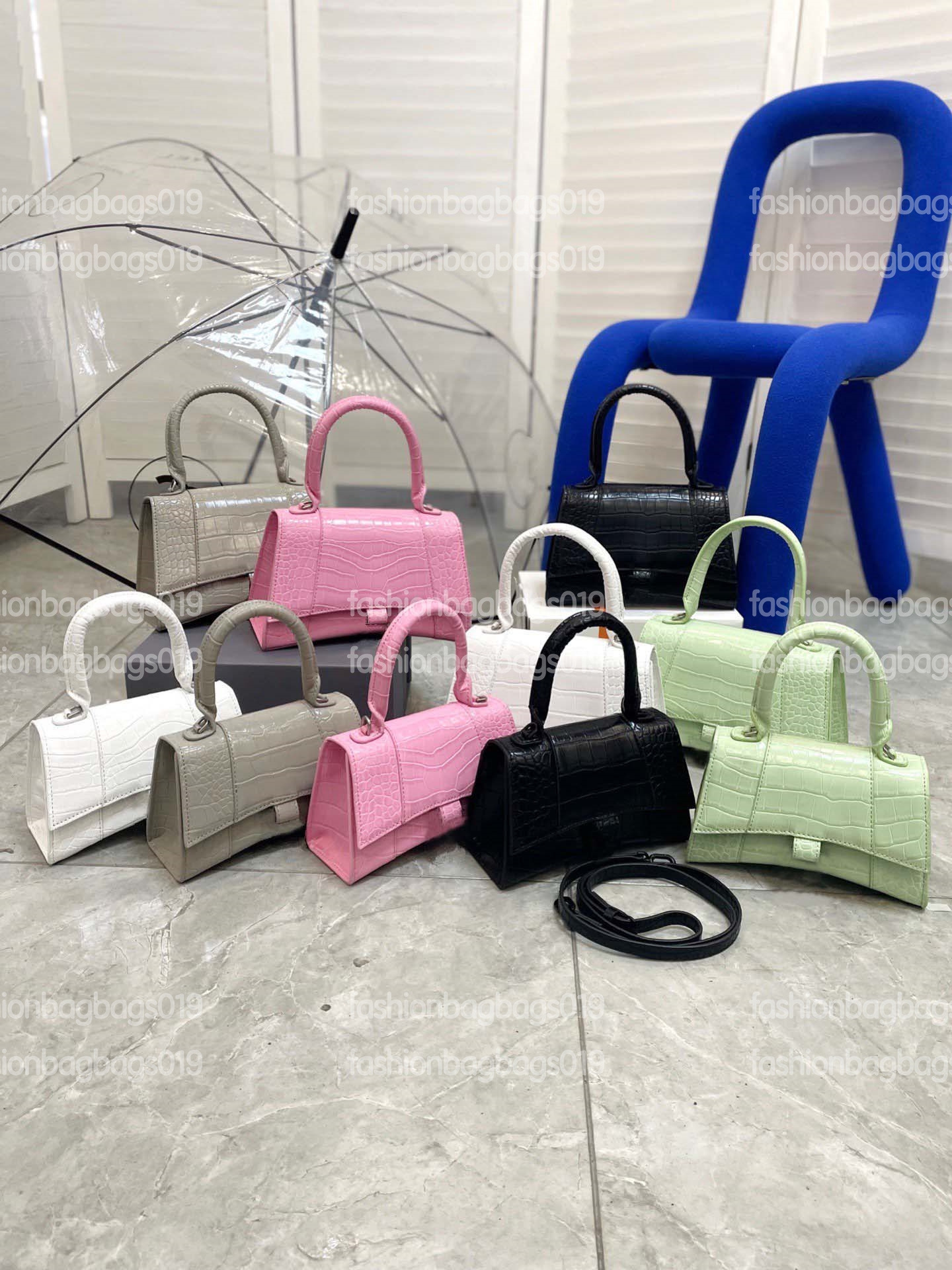 

Luxury Designer Hourglass Bag Crocodile Pattern Ladies Handbag Leather Hour glass Women Totes Classic Crossbody Tote