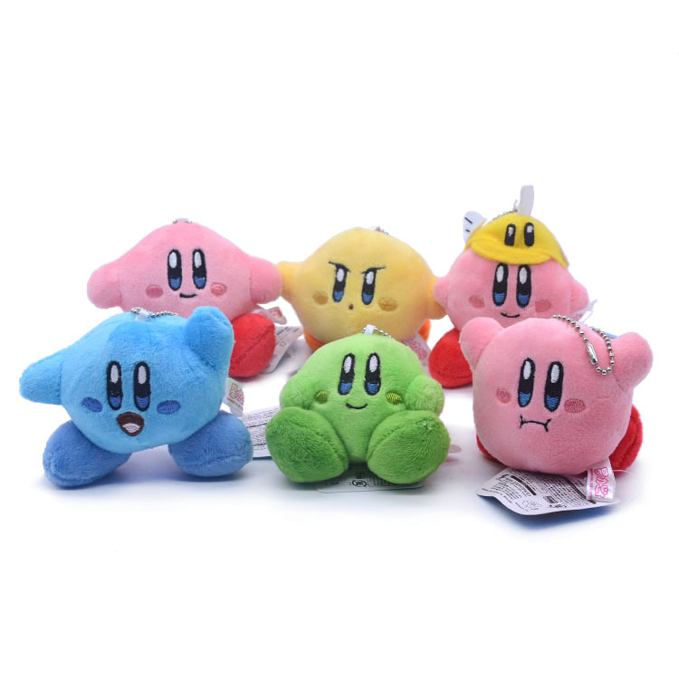 

6pcs/lot Kirby plush stuffed toy kids christmas gifts 8cm, As picture