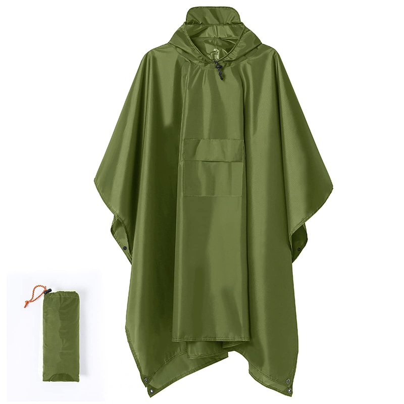 

3 In 1 Outdoor Military Waterproof Raincoat Rain Coat Men Raincoat Women Awning From The Rain Motorcycle Rain Poncho Picnic Mat CX220406, Orange(3 in 1)