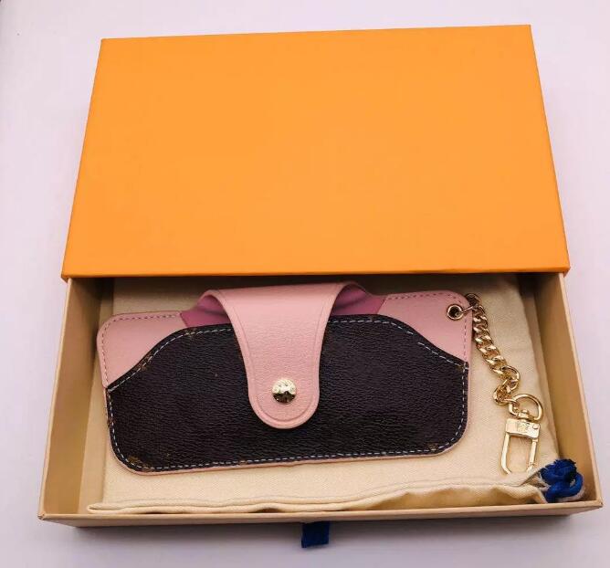 

V sunglasses bag brand Unisex men's and women's fashion anti pressure kisser key storage box blue and pink glasses can be carried