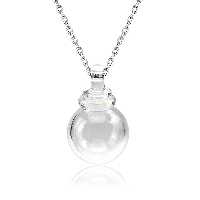 

Pendant Necklaces 1PC Clear Glass Perfume Ball Openable Make A Wish Keepsake Neckalces