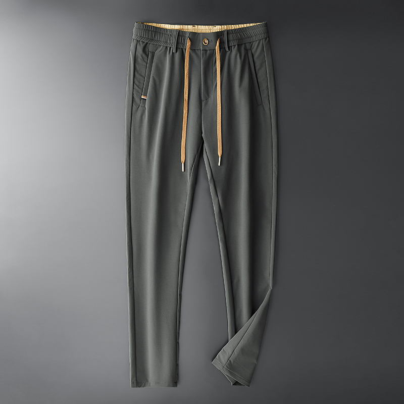 

Autumn Black Pants Men Zip Drawstring Casual Trousers Male Thick Soft Anti-wrinkle Elastic Waist Men Pants -5xl CX220401