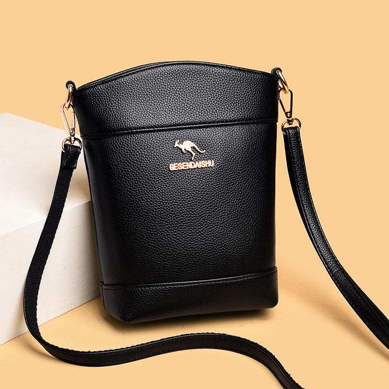 

Evening Bags Mobile Phone Bag Female 2022 Counter Genuine Ladies Shoulder Casual Daily Shopping Coin Purse Quality Leather Cross Body, Black