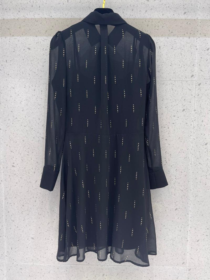 

Casual Dresses Women Fashion Long Sleeve Lapel Gilt Dress 0630Casual