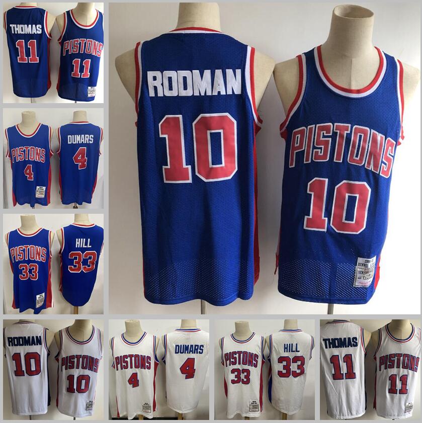 

Hot basketball jerseys 4 Joe Dumars 10 Dennis Rodman 11 Isaiah Thomas 33 Hill jersey, With logo