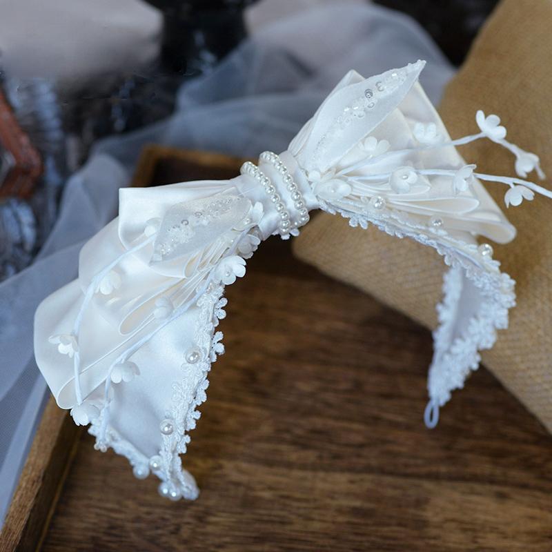 

Headpieces Korean Wedding Flower Beaded Hairband Decoration Bridal Travel Pography Modelling Bride Hair AccessoriesHeadpieces