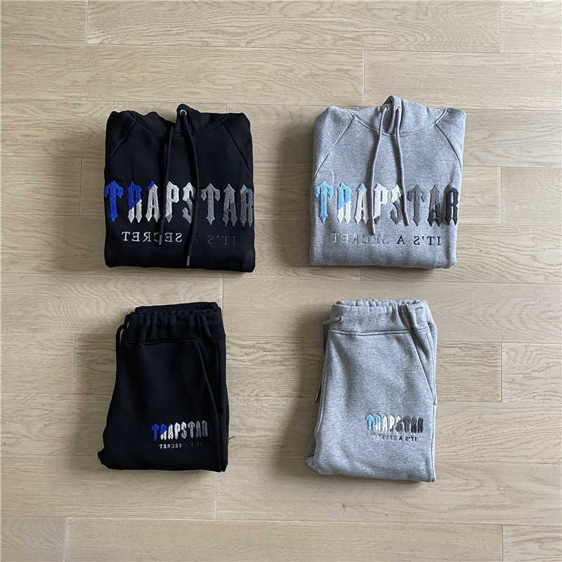 

Sweat Capuche Et Pantalon De Jogging Pour Homme Survtement Dcontract Avec Broderie Trapstar Nouvelle Collection 2022, Grey suit