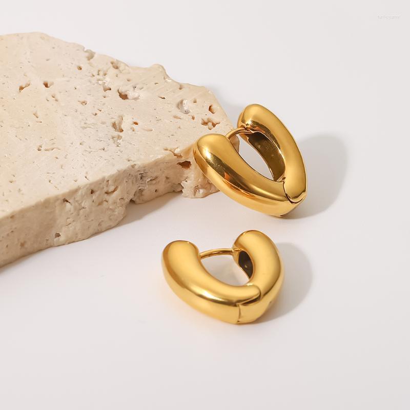 

Hoop & Huggie Uworld Waterproof 18K Gold Plated Stainless Steel Jewelry Gift Charm Hollow Geometric Heart Chunky Earrings For WomenHoop Farl