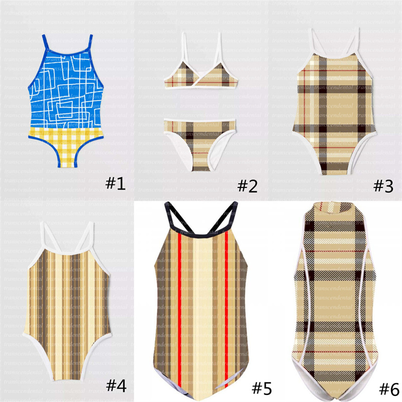 

Kids Plaid Bikinis Swimsuits Circle Padded Push Up Girl Swimwear Outdoor Beach Travel Vacation Bandage Bathing suit High Quality