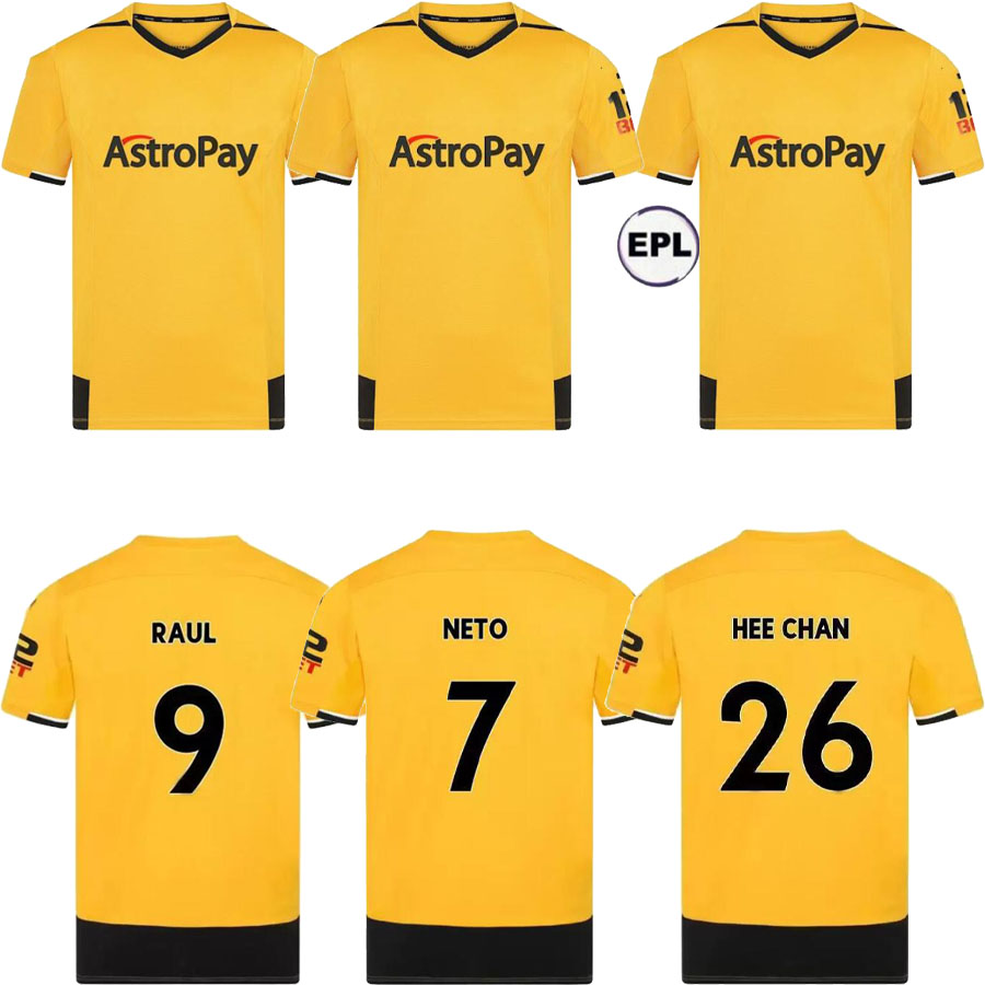 

22 23 Wolves Soccer Jersey RAUL NETO NEVES 2022 2023 Home Wanderers KILMAN J.OTTO PODENCE HEE CHAN TRINCAO Wolverhampton Top Football Shirts Men uniforms, Yellow