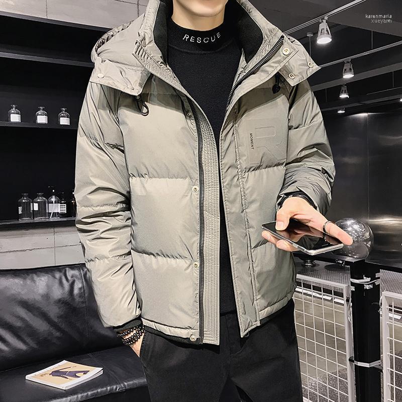

Men's Down & Parkas 2022 Winter Warm Men Jacket Coat Casual Hooded Puffer Thick Duck Parka Male Fashion Outerwear B330 Kare22, Yr21-010 gray