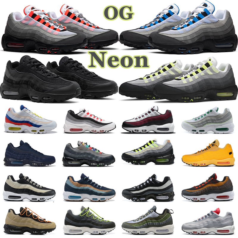 

OG Running Shoes For Men Women Triple Black White Neon Crystal Blue Solar Red Japan Smoke Grey Cork Khaki Total Orange Mens Trainers Sports Sneakers 36-46, 24
