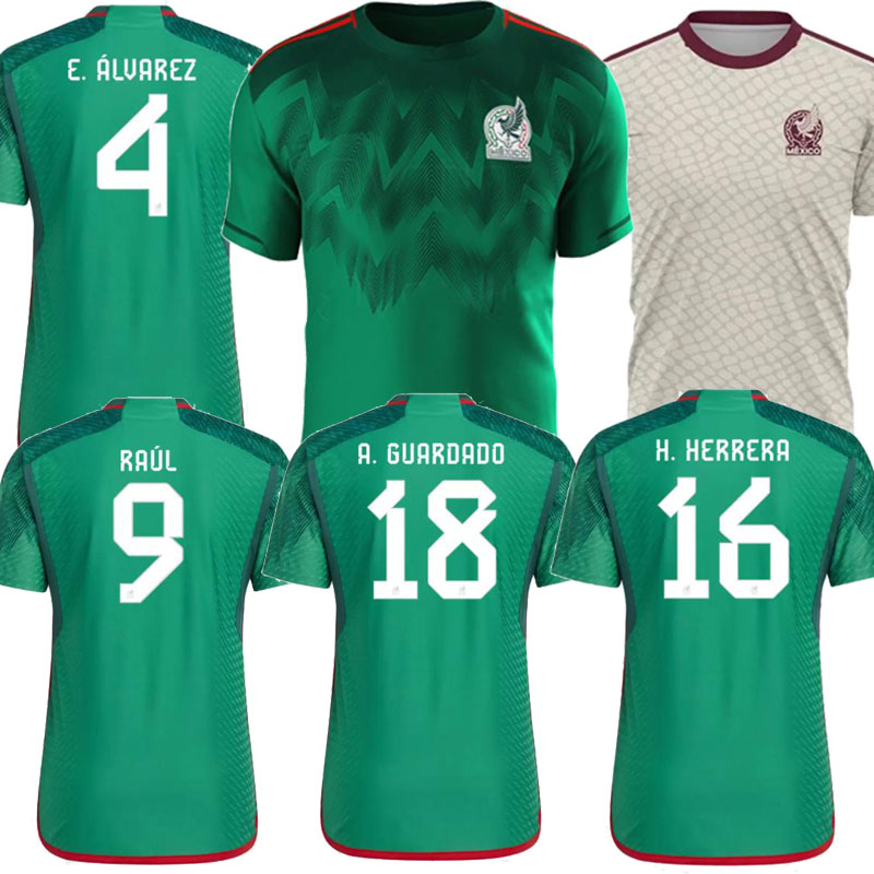 

22 23 Mexico Soccer Jerseys OCHOA 2022 2023 CHICHARITO LOZANO HMARTIN Football Shirt RAUL Fans Player Version AGUARDADO PIZARRO HERRERA Mens Jersey Kids Kit, Adult shirt