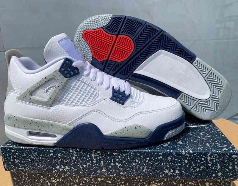 

4S Midnight Navy Basketball Shoes 2023 men womens Sneaker trainer wize us 7-13, 20