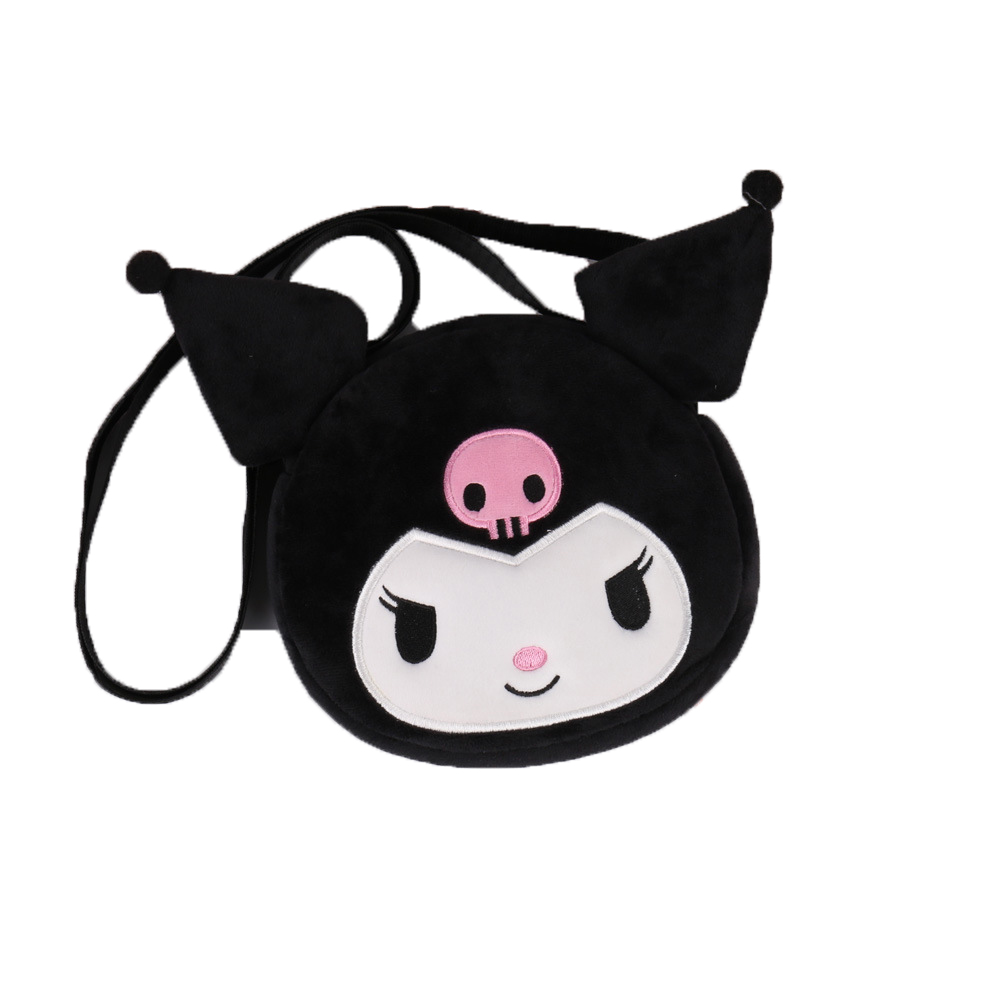 

Kawaii Cinnamoroll Plush Bag My Melody Anime Handbags Cat Purin Dog Kuromi Plushie Storage Coin Purse Backpack ForGirl, White
