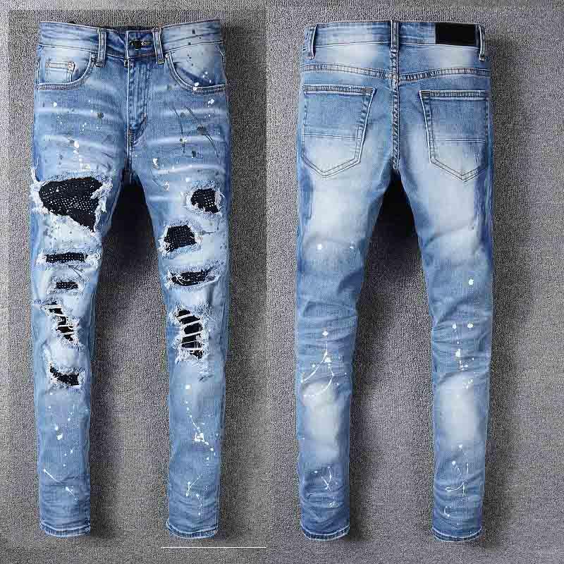 2022ss Mens Cool Rips Stretch Designer Jeans Distressed Ripped Biker Slim Fit Washed Motorcycle Denim Men s Hip Hop Fashion Man Pants