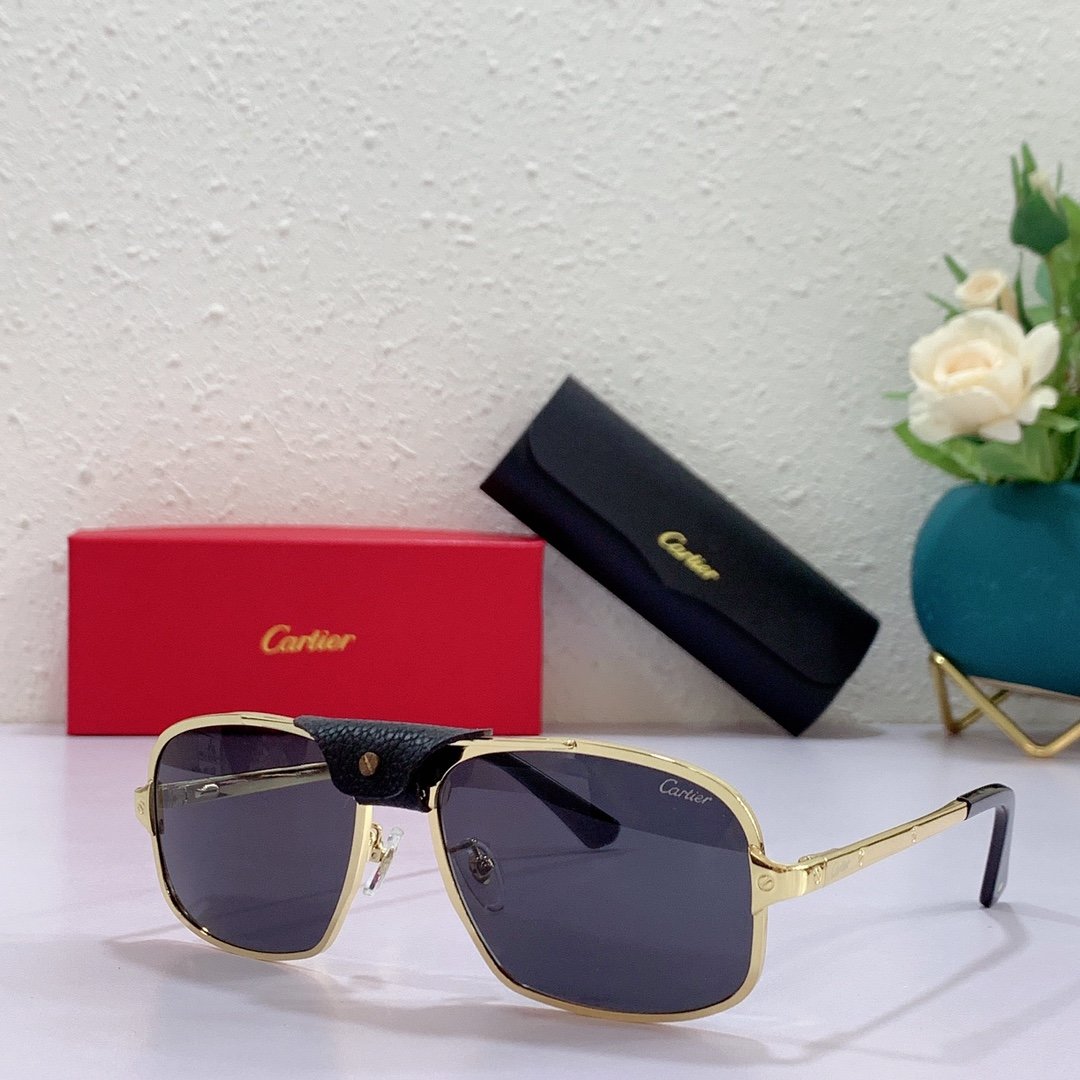 Luxury Pilot Sunglasses Designer Woman Oversized Red Fashion Polarized Leather Sun Glasses For Female Mirror Vintage Eyewear Man Gradient Shades