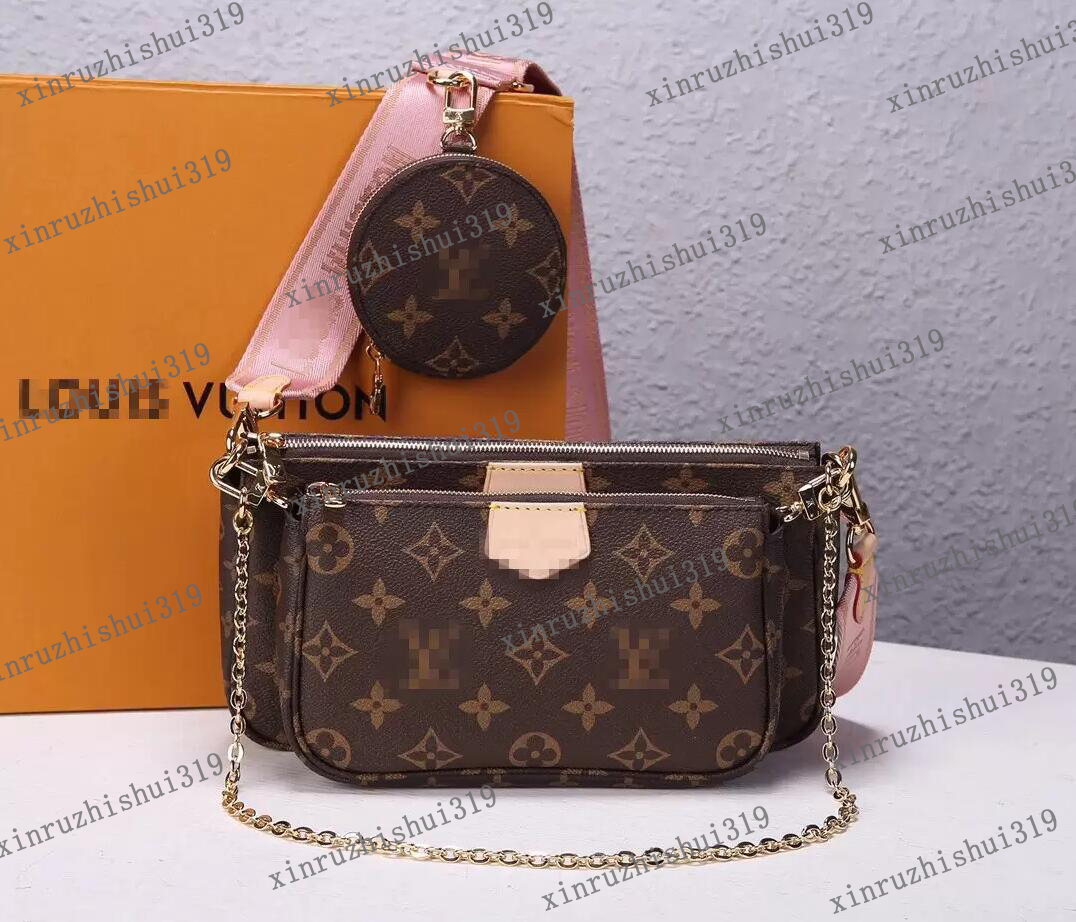

Top 3pcs Set Leather Bag Favorite Multi Pochette Accessories Handbag Purse Genuine Leather Flower Shoulder Crossbody Ladies Purse GGs Louiseity Viutonity LVs YSLs, Packaging bags