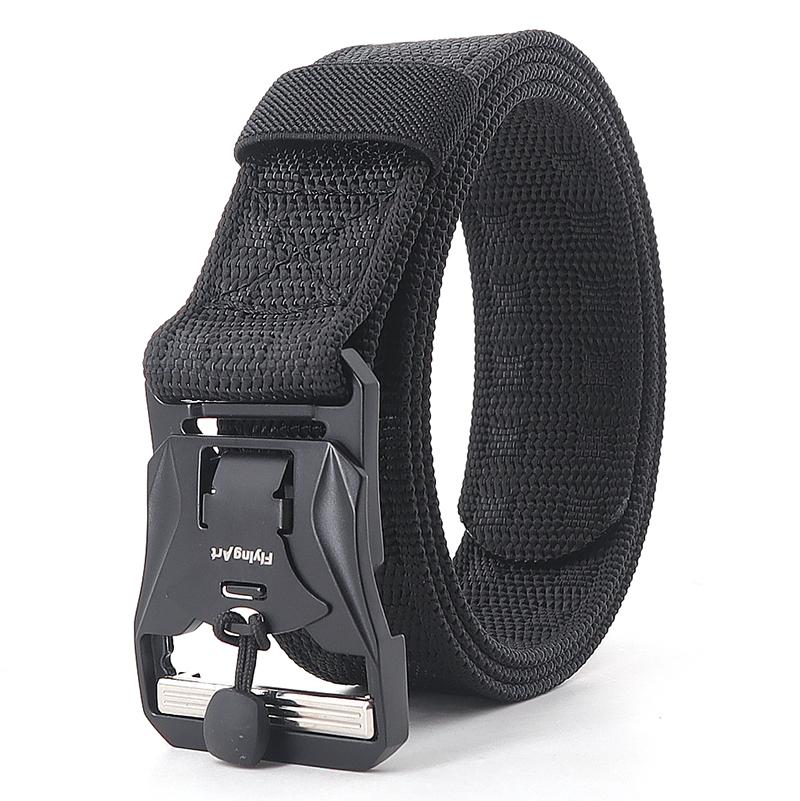 

Belts Army Equipment Tactical Men 38mm Wide Magnetic Buckle Unisex Special Forces Outdoor Canvas Casual Military Training BeltBelts, Black