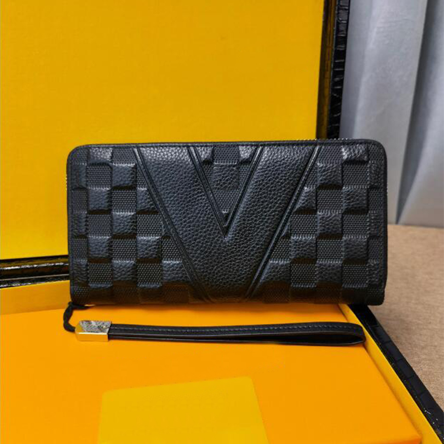 HBP Fashion women men clutch purse wallet leather wallets single zipper wallets designer lady male long and short classical coins Double Zippers pur