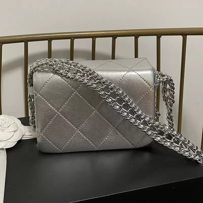 

2022 Pre-Spring Calfskin Thick Chain Bags Clasic Mini Single Flap Quilted Collection Cosmetic Case Outdoor Sacoche Luxury Designer Tote Handbags 18x7x13CM 7, Extra freight