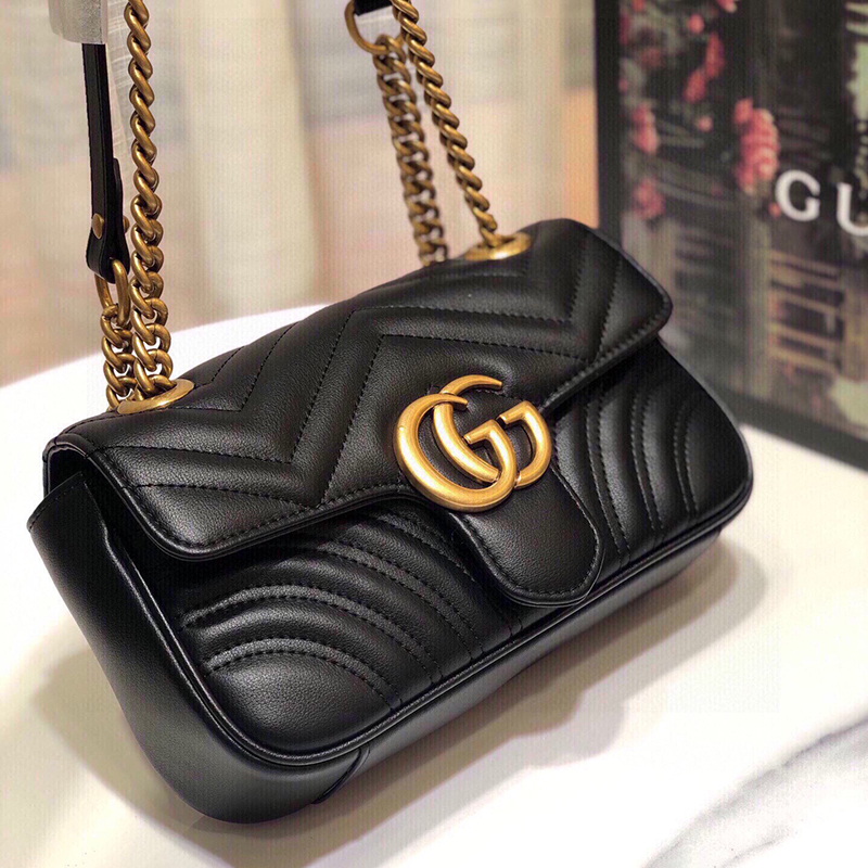 10A Original Quality Designer Bag Marmont 446744 Handbag Shoulder Bags Leather Heart Women Crossbody Handbags Messenger With Box Card Dust Bag Hy
