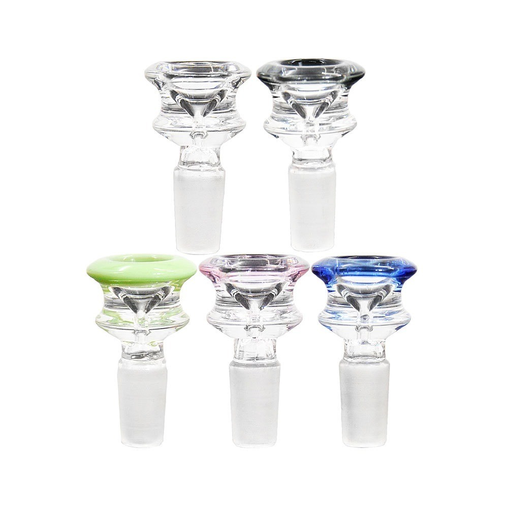 

14mm Size High-Borosilicate Glass Hookah Joint Clear Slide Male Bowl for Bong Washable Funnel Type Bowls Chemistry Smoking Accessories