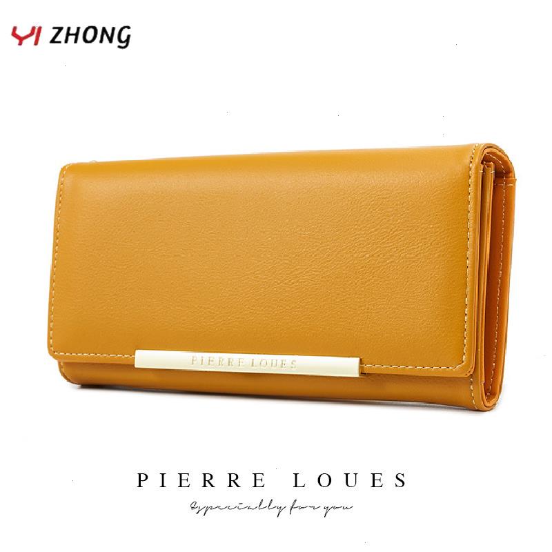 

Yizhong Leather Wallet For Women Many Departments Wallets Unisex Card Holder Purse Female Purses Long Clutch Bag, Color7