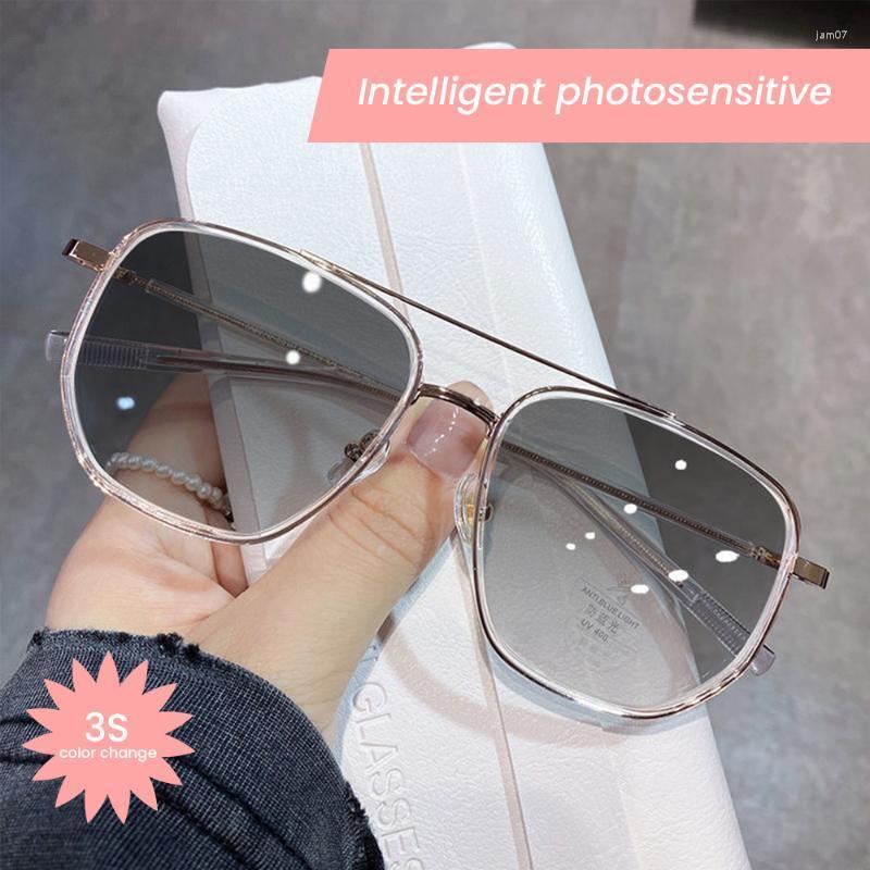 

Sunglasses Outdoor Posensitive Graded Glasses Unisex Anti-Glare Protective Eyeglasses Anti Radiation Vintage Style Myopia GlassesSunglasses