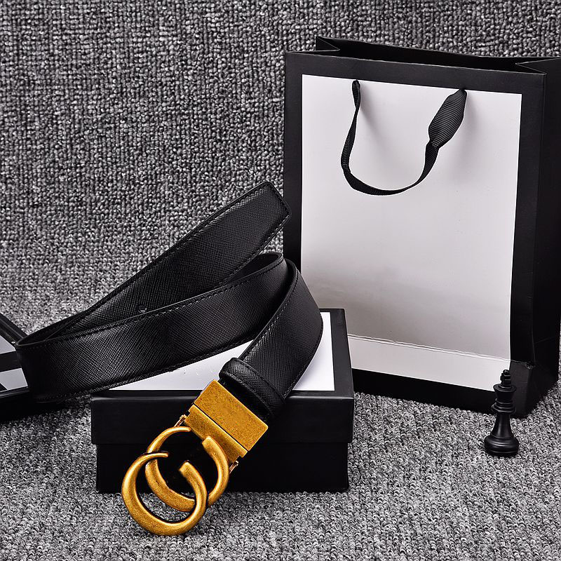 

Men Designers Belts Women Waistband Ceinture Brass Buckle Genuine Leather Classical Designer Belt Highly Quality Cowhide Width3.5cmWith Gift Box, Black